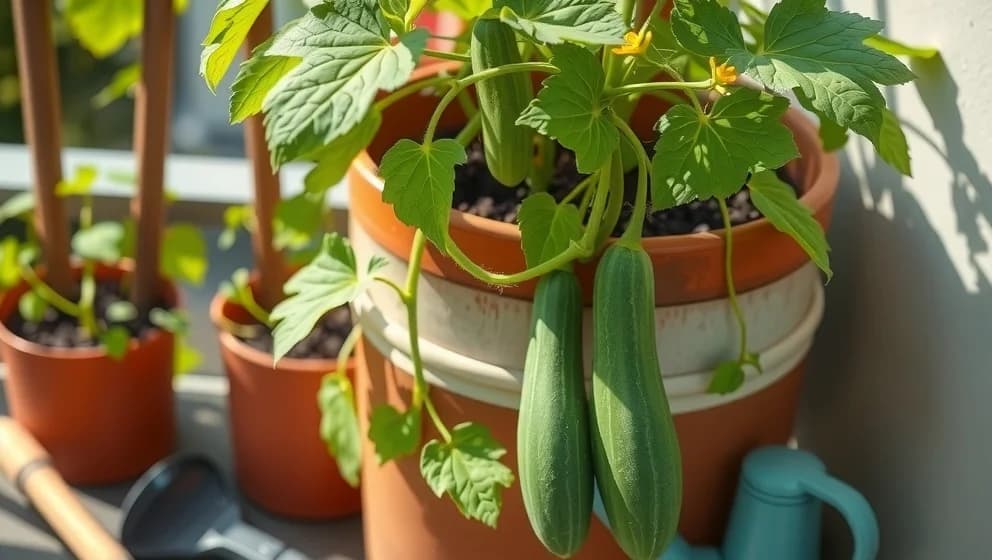 Odla gurka i kruka hemma